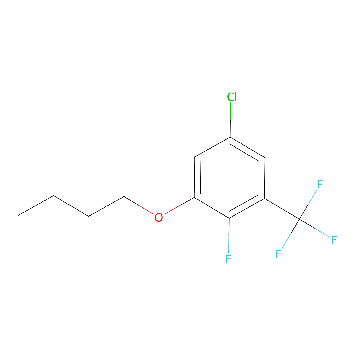 1-Butoxy-5-chloro-2-fluoro-3-(trifluoromethyl)benzene molecular structure, CAS 1881332-12-2