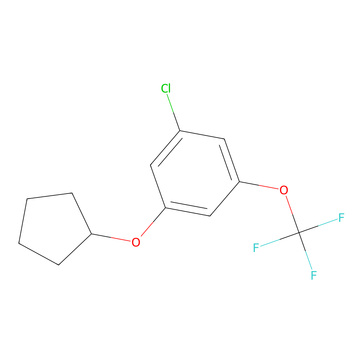 1-Chloro-3-(cyclopentyloxy)-5-(trifluoromethoxy)benzene molecular structure, CAS 1881332-17-7