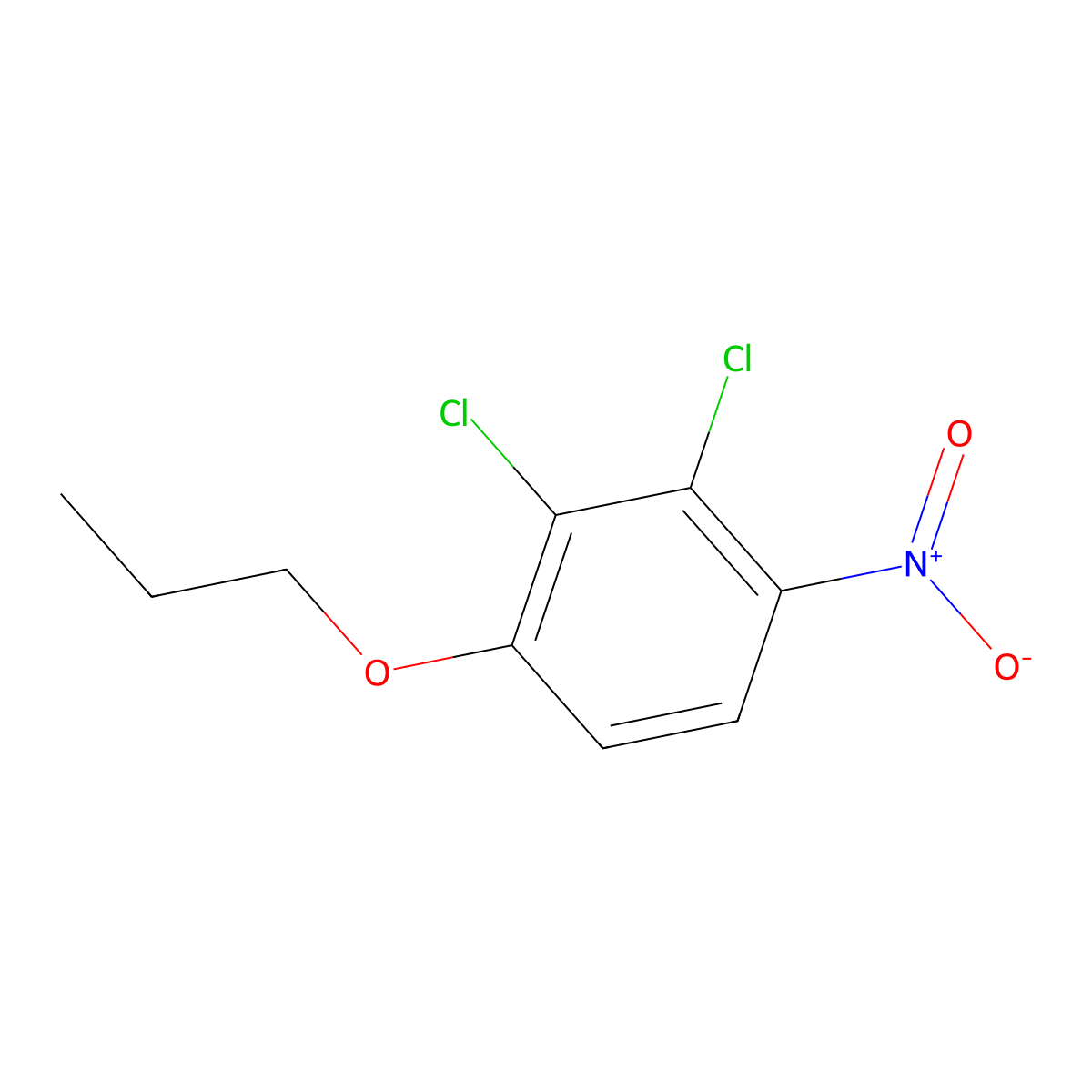 2,3-Dichloro-1-nitro-4-propoxybenzene molecular structure, CAS 1881332-22-4