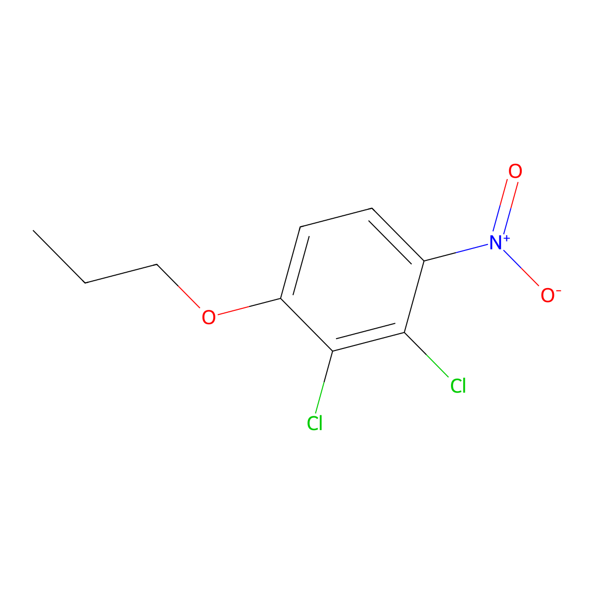 2,3-Dichloro-1-nitro-4-propoxybenzene molecular structure, CAS 1881332-22-4