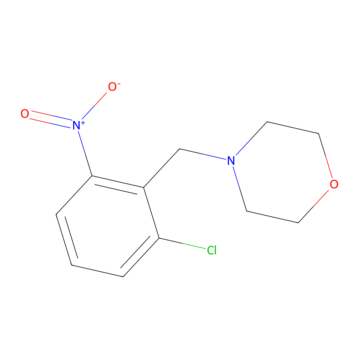 4-[(2-Chloro-6-nitrophenyl)methyl]morpholine molecular structure, CAS 1881332-26-8