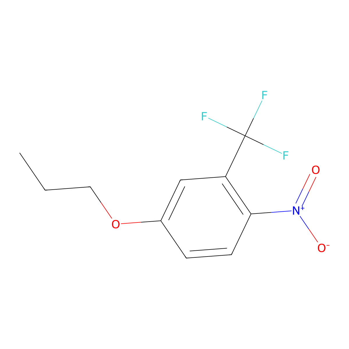 1-Nitro-4-propoxy-2-(trifluoromethyl)benzene molecular structure, CAS 1881332-27-9