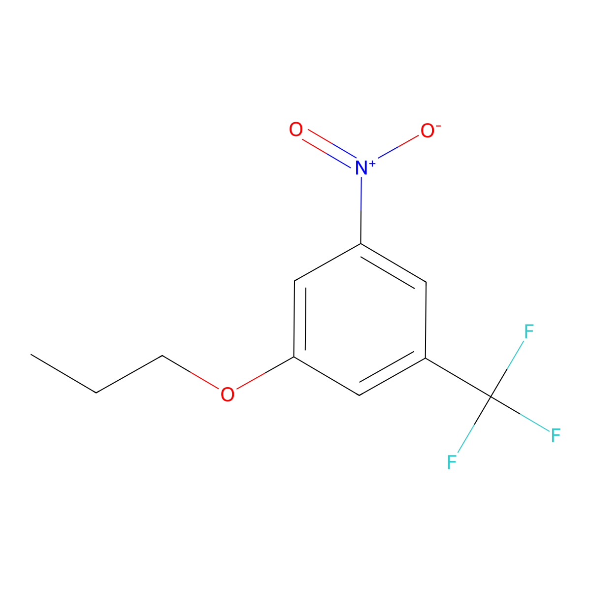 1-Nitro-3-propoxy-5-(trifluoromethyl)benzene molecular structure, CAS 1881332-28-0