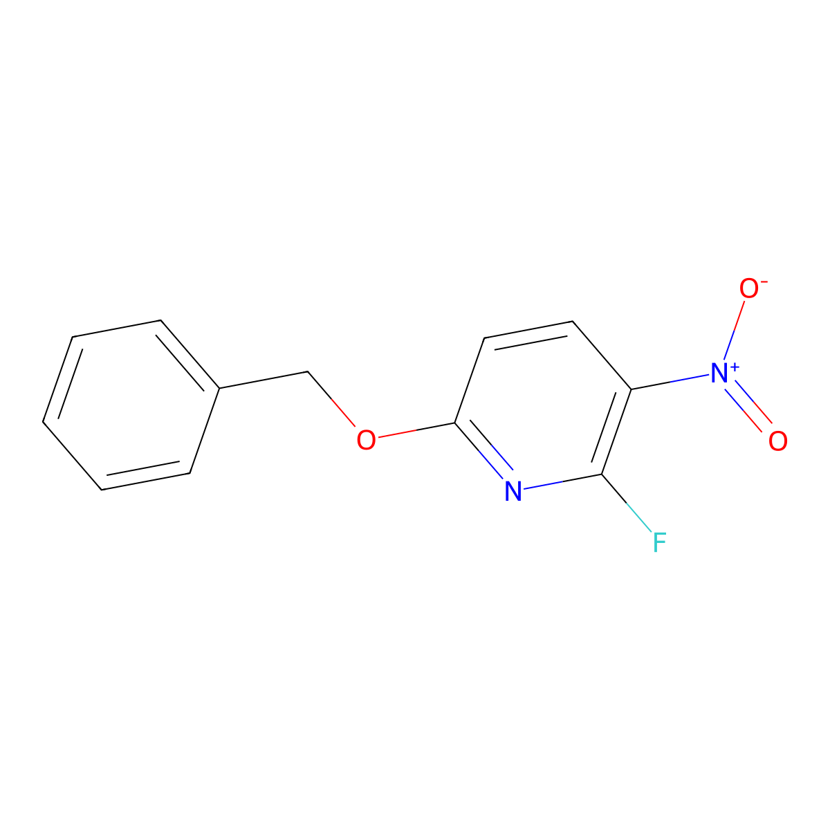6-(Benzyloxy)-2-fluoro-3-nitropyridine molecular structure, CAS 1881332-30-4