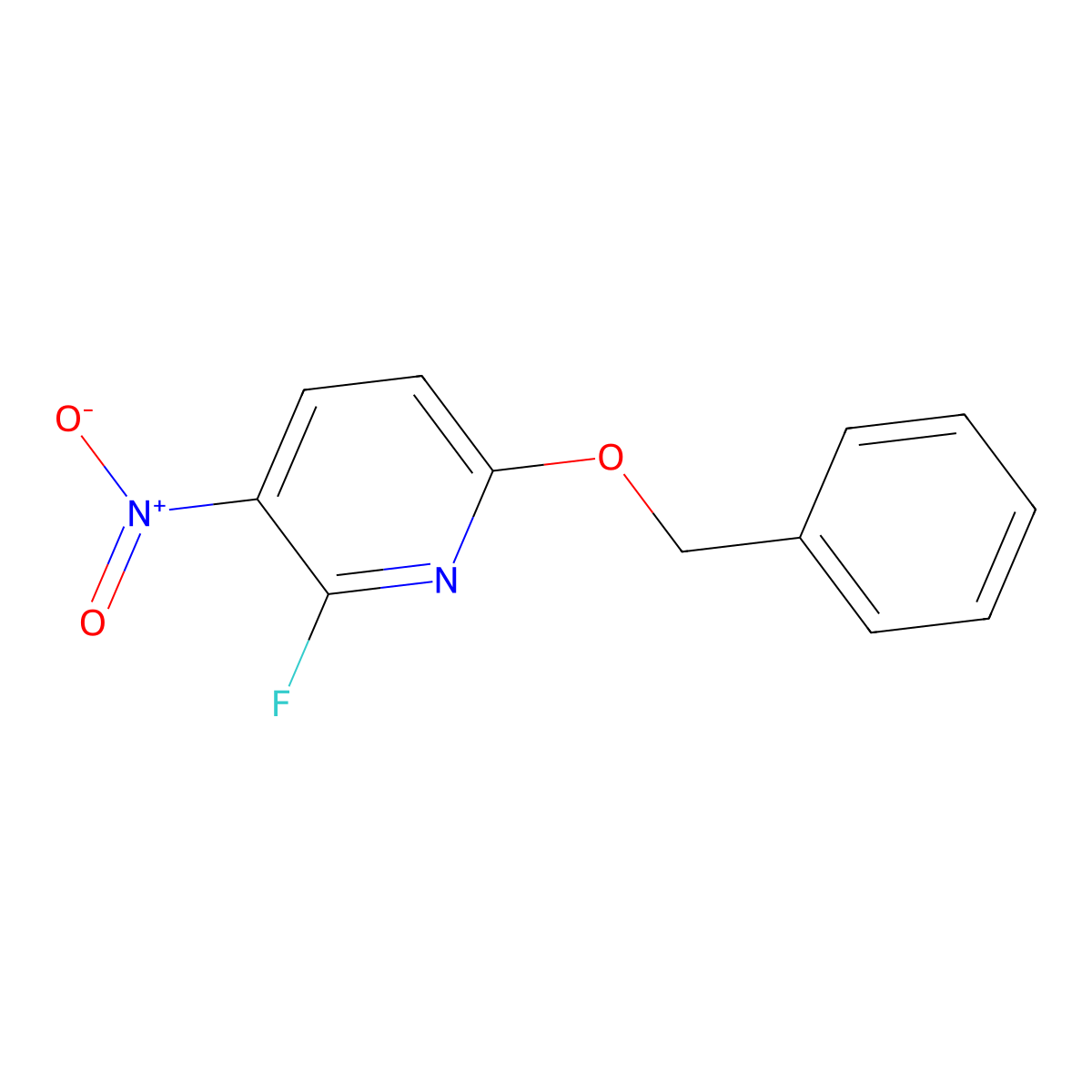 6-(Benzyloxy)-2-fluoro-3-nitropyridine molecular structure, CAS 1881332-30-4