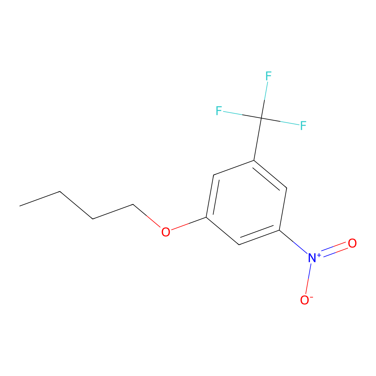 1-Butoxy-3-nitro-5-(trifluoromethyl)benzene molecular structure, CAS 1881332-32-6