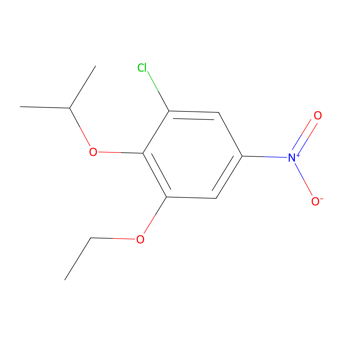 1-Chloro-3-ethoxy-5-nitro-2-(propan-2-yloxy)benzene molecular structure, CAS 1881332-33-7