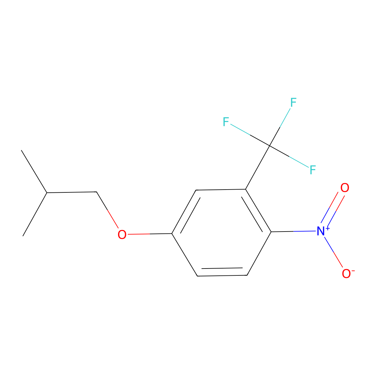 4-(2-Methylpropoxy)-1-nitro-2-(trifluoromethyl)benzene molecular structure, CAS 1881332-36-0