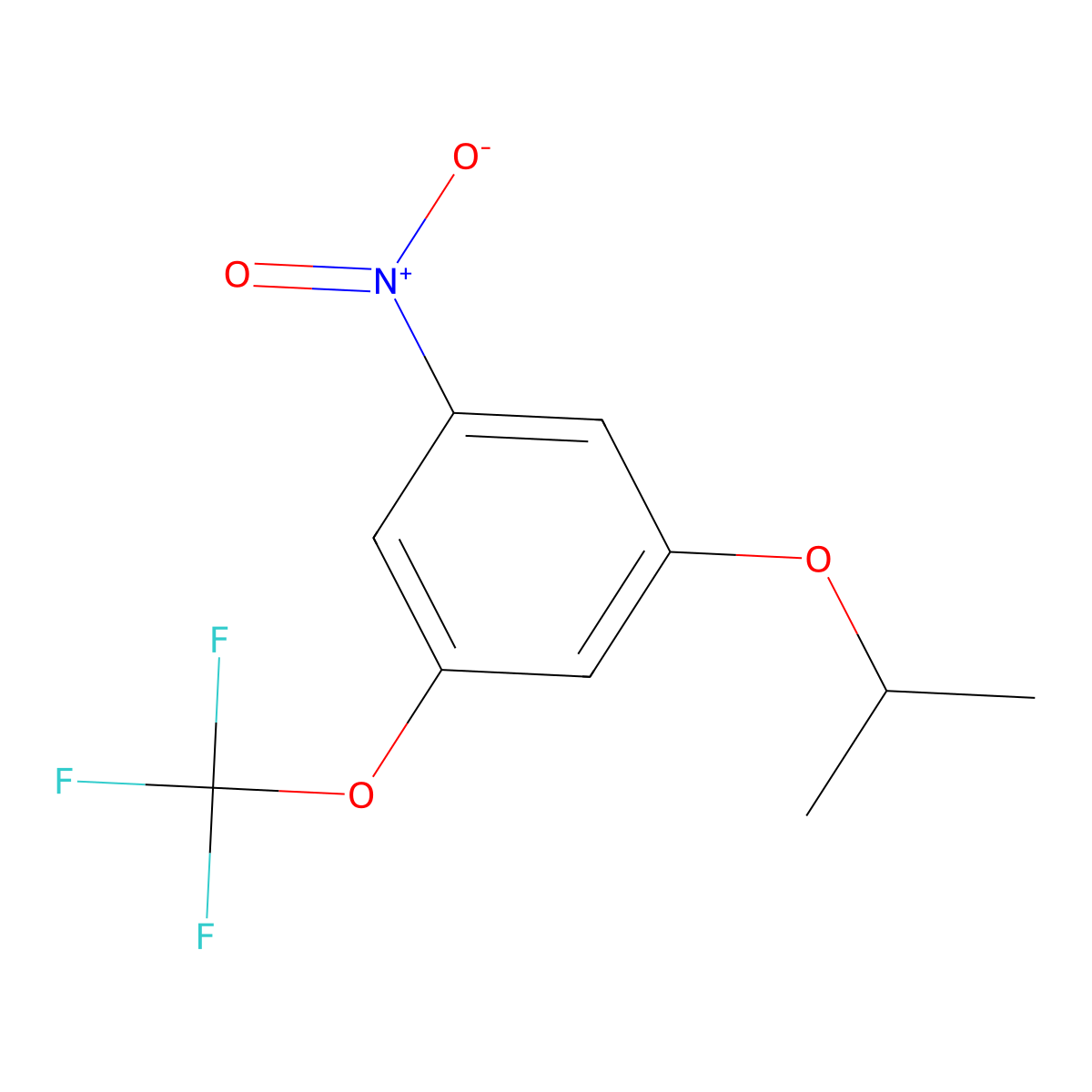 1-Nitro-3-(propan-2-yloxy)-5-(trifluoromethoxy)benzene molecular structure, CAS 1881332-37-1