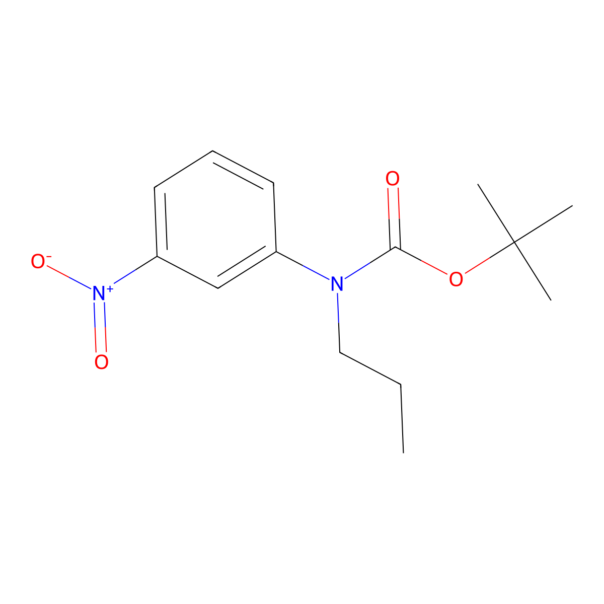 Tert-butyl N-(3-nitrophenyl)-N-propylcarbamate molecular structure, CAS 1881332-39-3