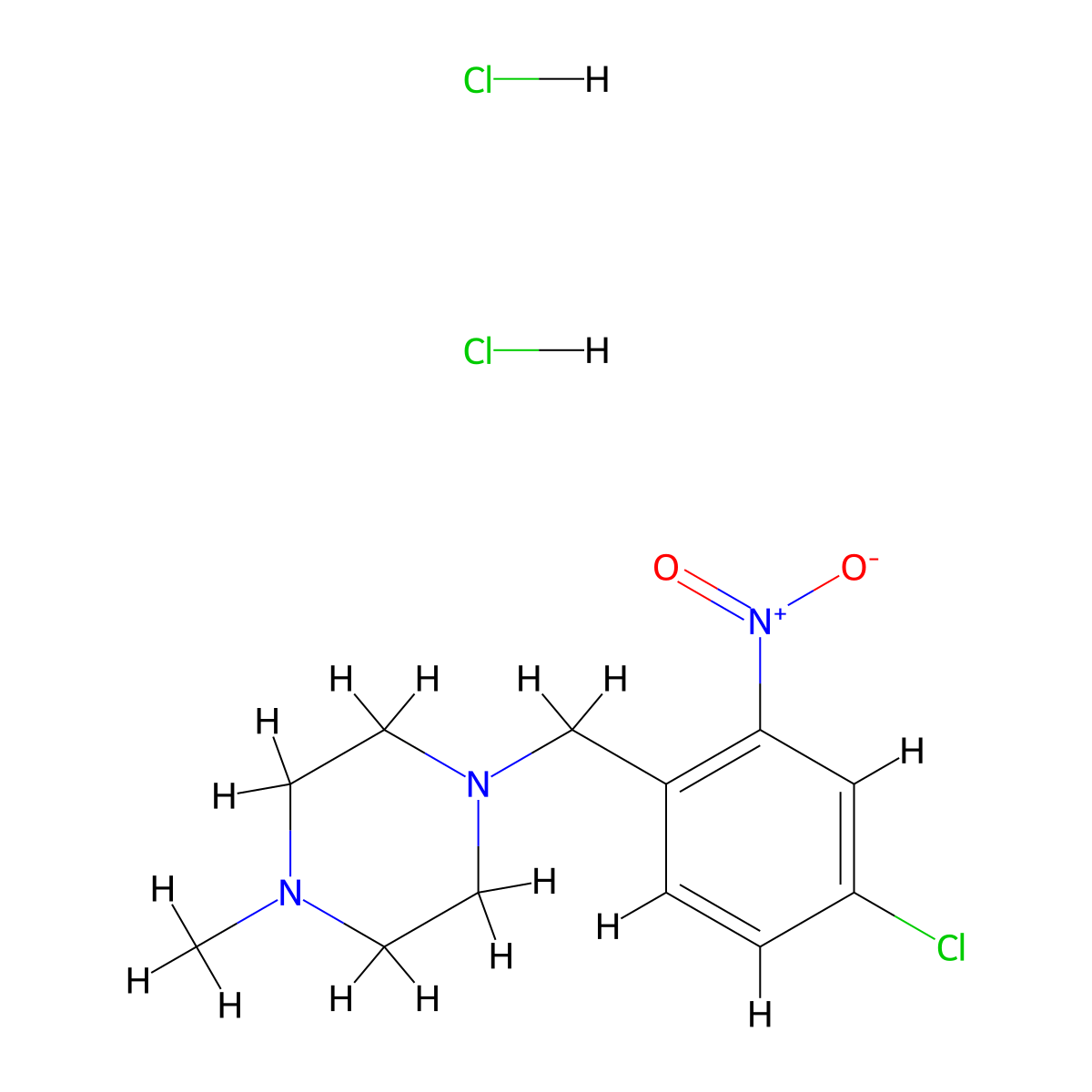 1-[(4-Chloro-2-nitrophenyl)methyl]-4-methylpiperazine dihydrochloride molecular structure, CAS 1881332-42-8