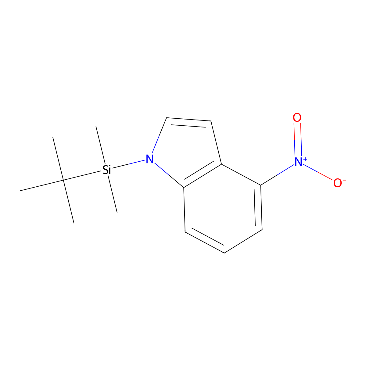 1-(tert-butyldimethylsilyl)-4-nitro-1H-indole molecular structure, CAS 1881332-45-1