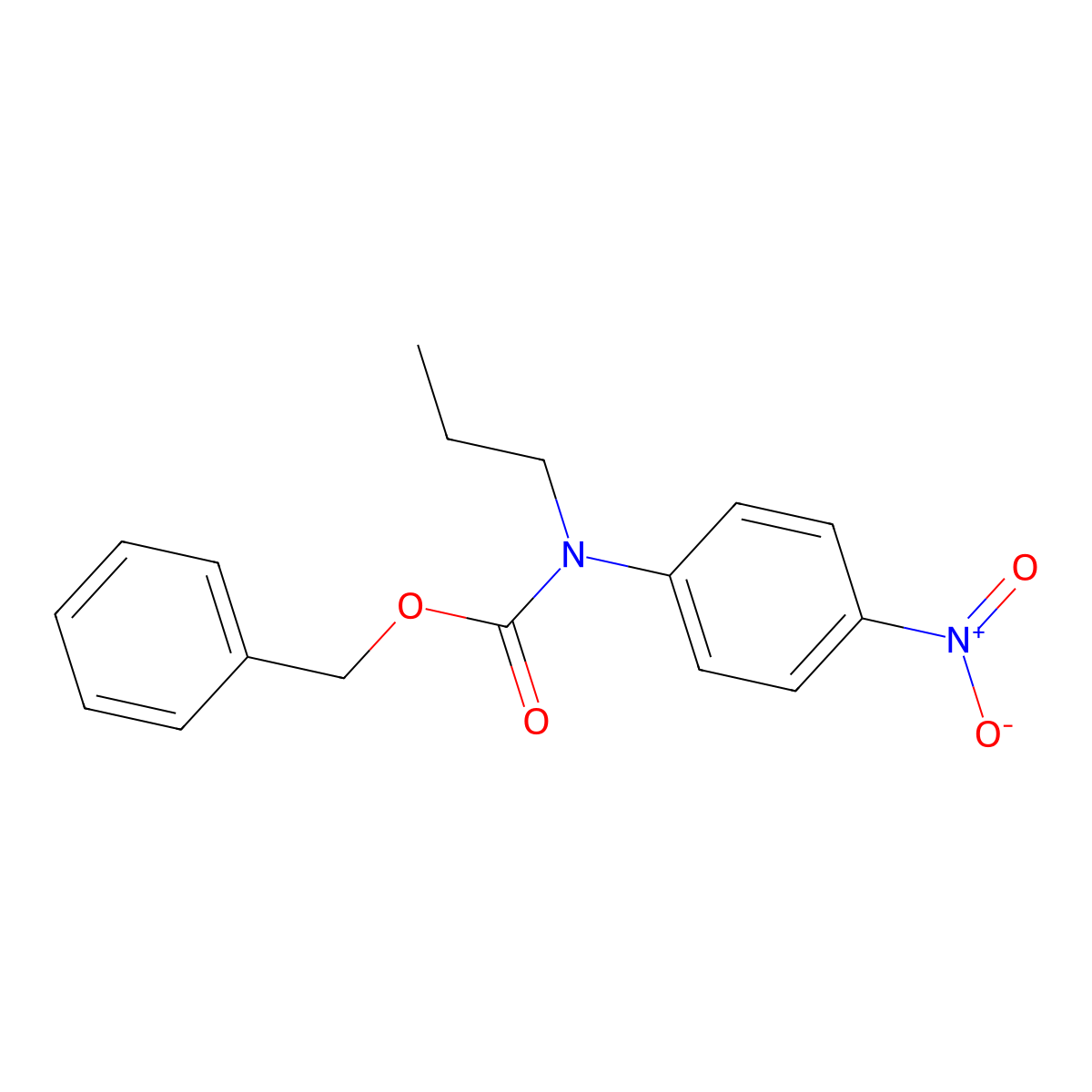 Benzyl N-(4-nitrophenyl)-N-propylcarbamate molecular structure, CAS 1881332-49-5