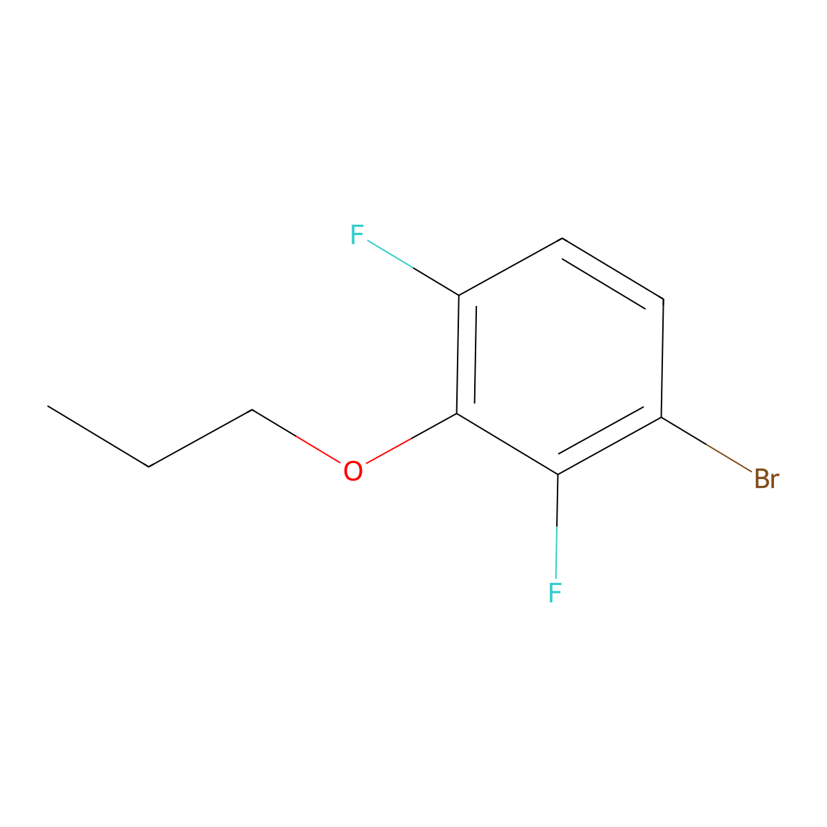 1-Bromo-2,4-difluoro-3-propoxybenzene molecular structure, CAS 1881332-57-5