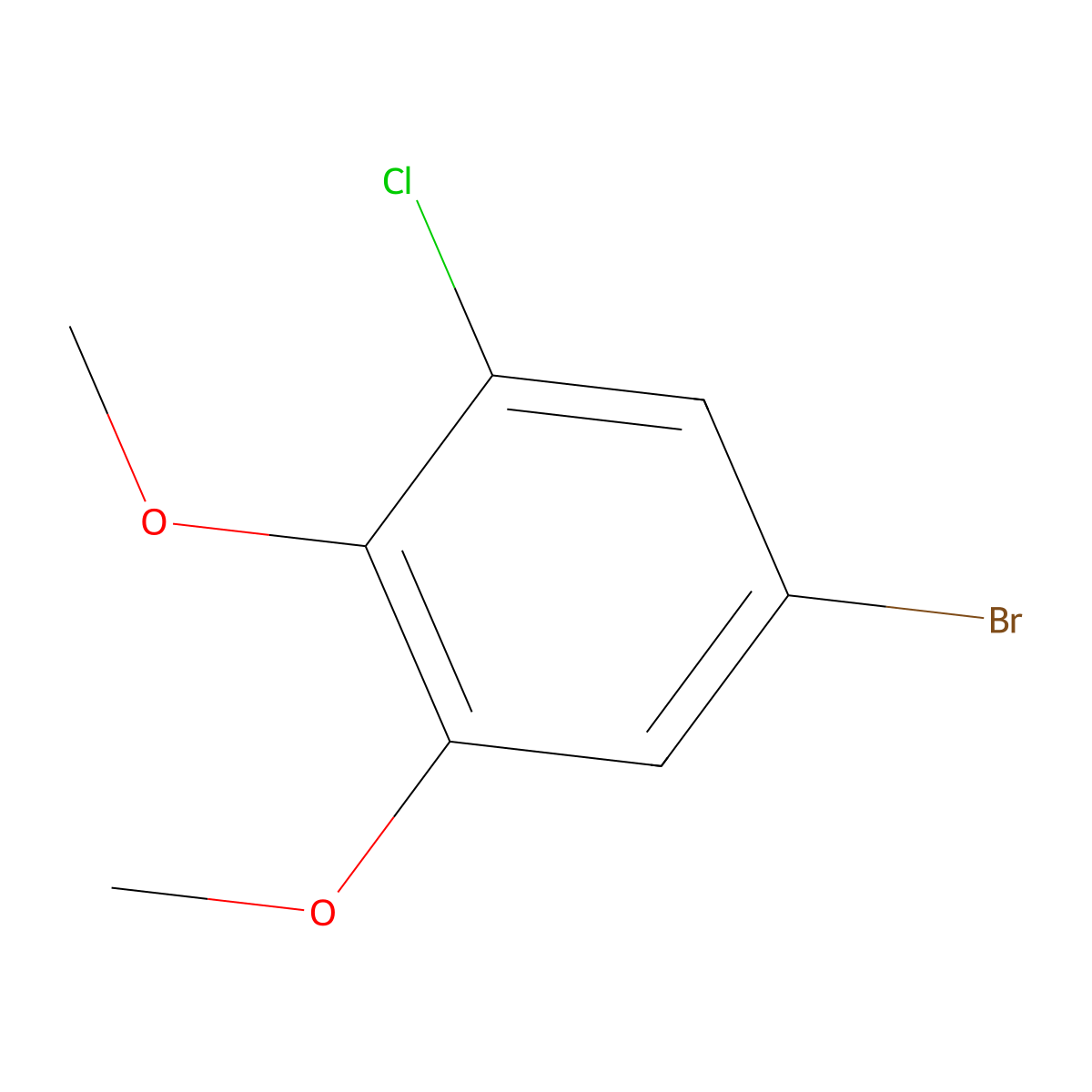 5-Bromo-1-chloro-2,3-dimethoxybenzene molecular structure, CAS 1881332-60-0