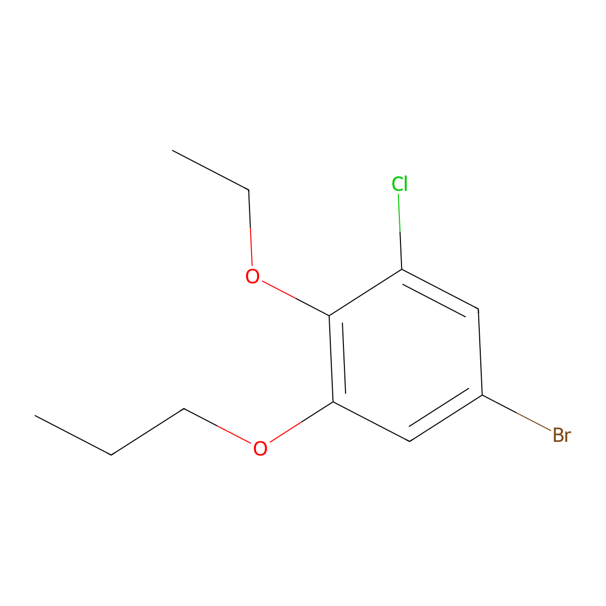 5-Bromo-1-chloro-2-ethoxy-3-propoxybenzene molecular structure, CAS 1881332-65-5