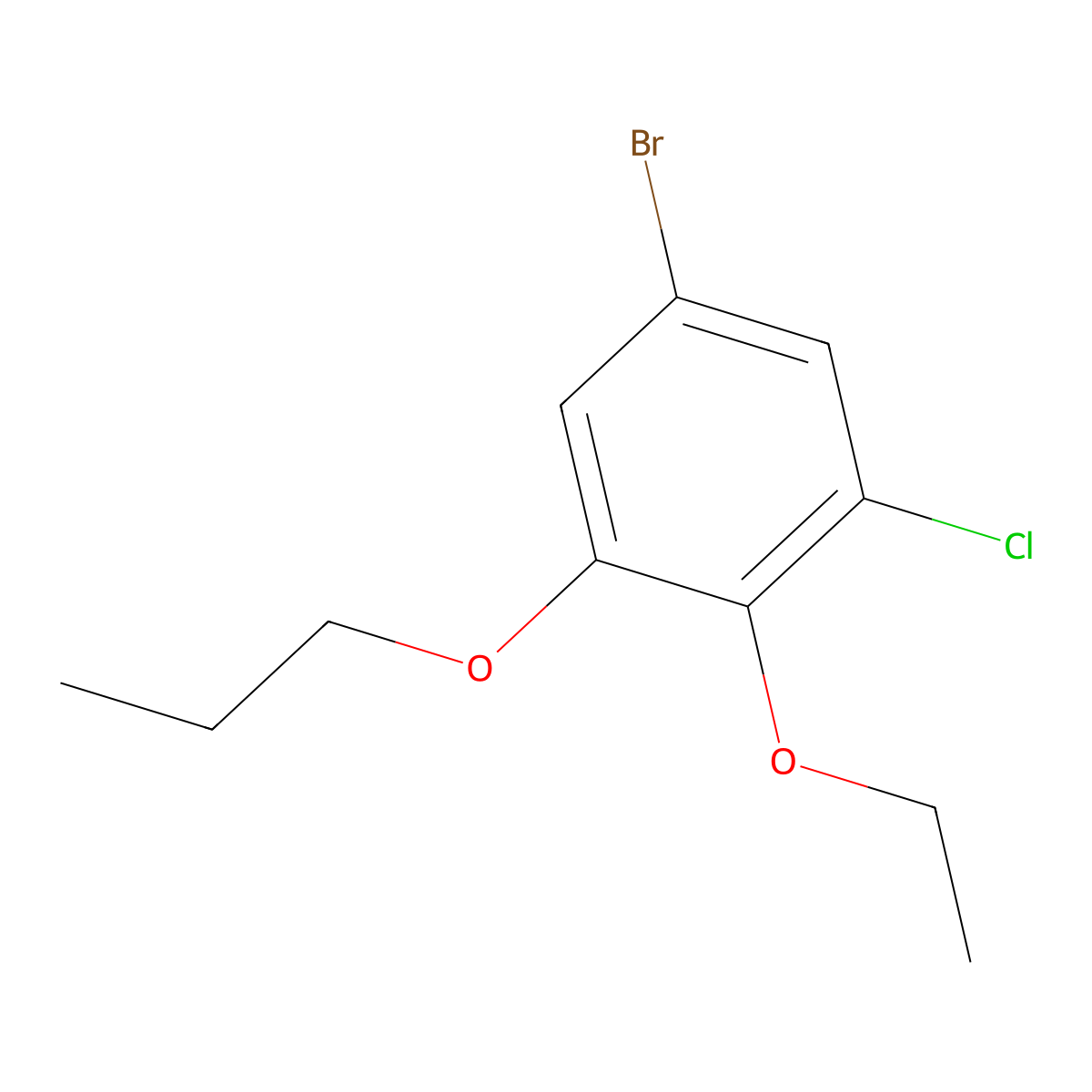 5-Bromo-1-chloro-2-ethoxy-3-propoxybenzene molecular structure, CAS 1881332-65-5
