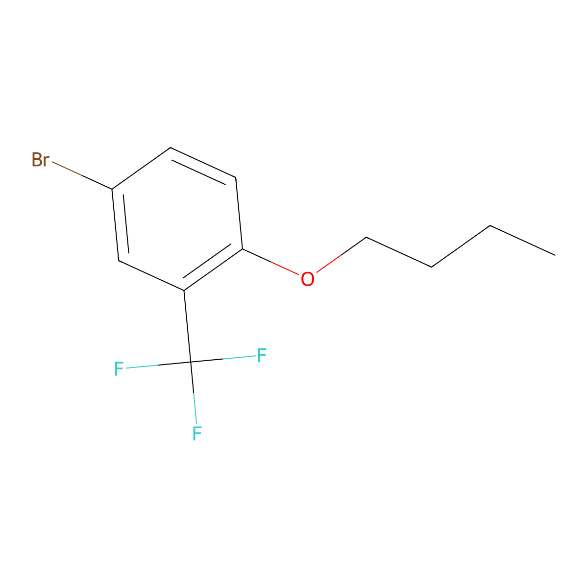 4-Bromo-1-butoxy-2-(trifluoromethyl)benzene molecular structure, CAS 1881332-66-6