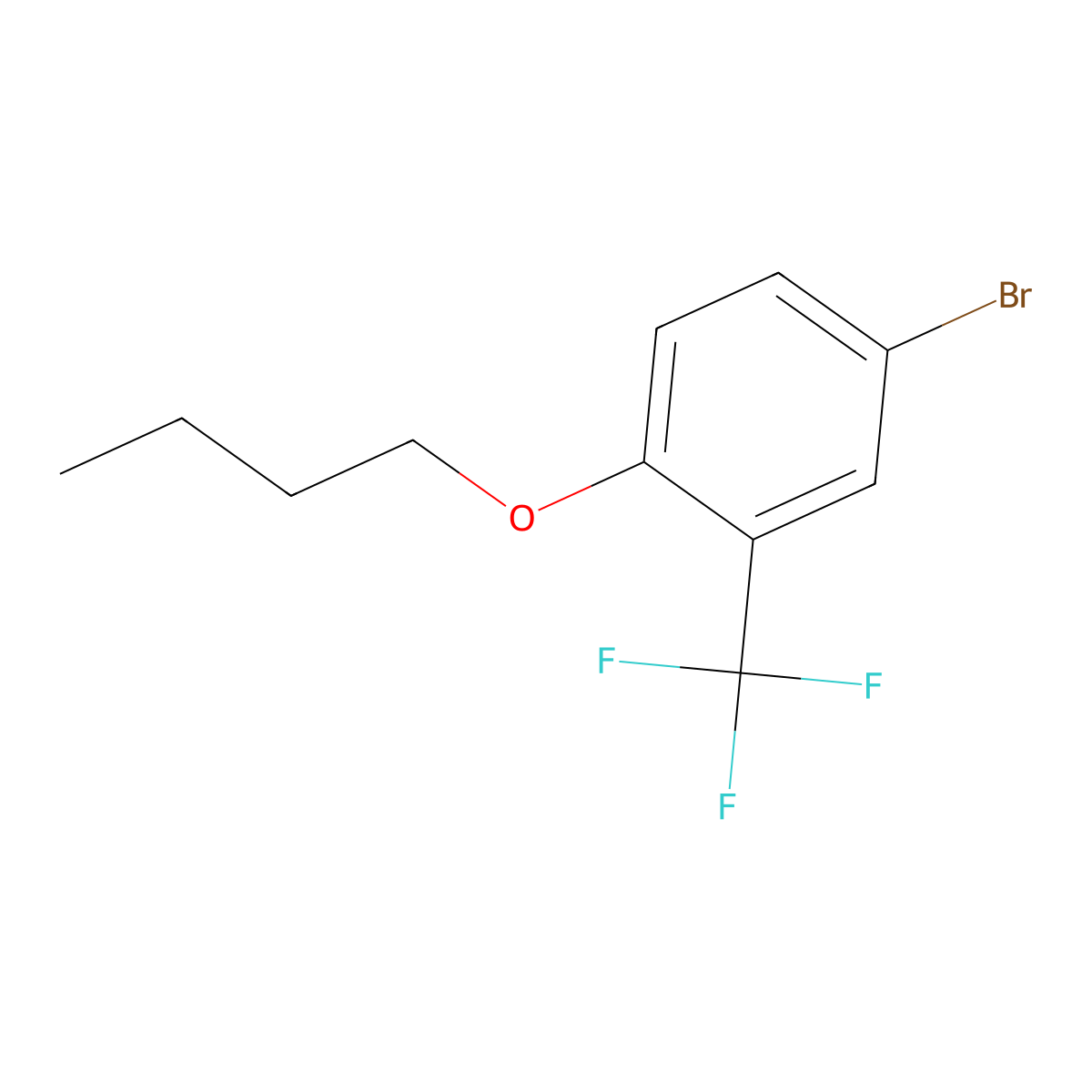 4-Bromo-1-butoxy-2-(trifluoromethyl)benzene molecular structure, CAS 1881332-66-6