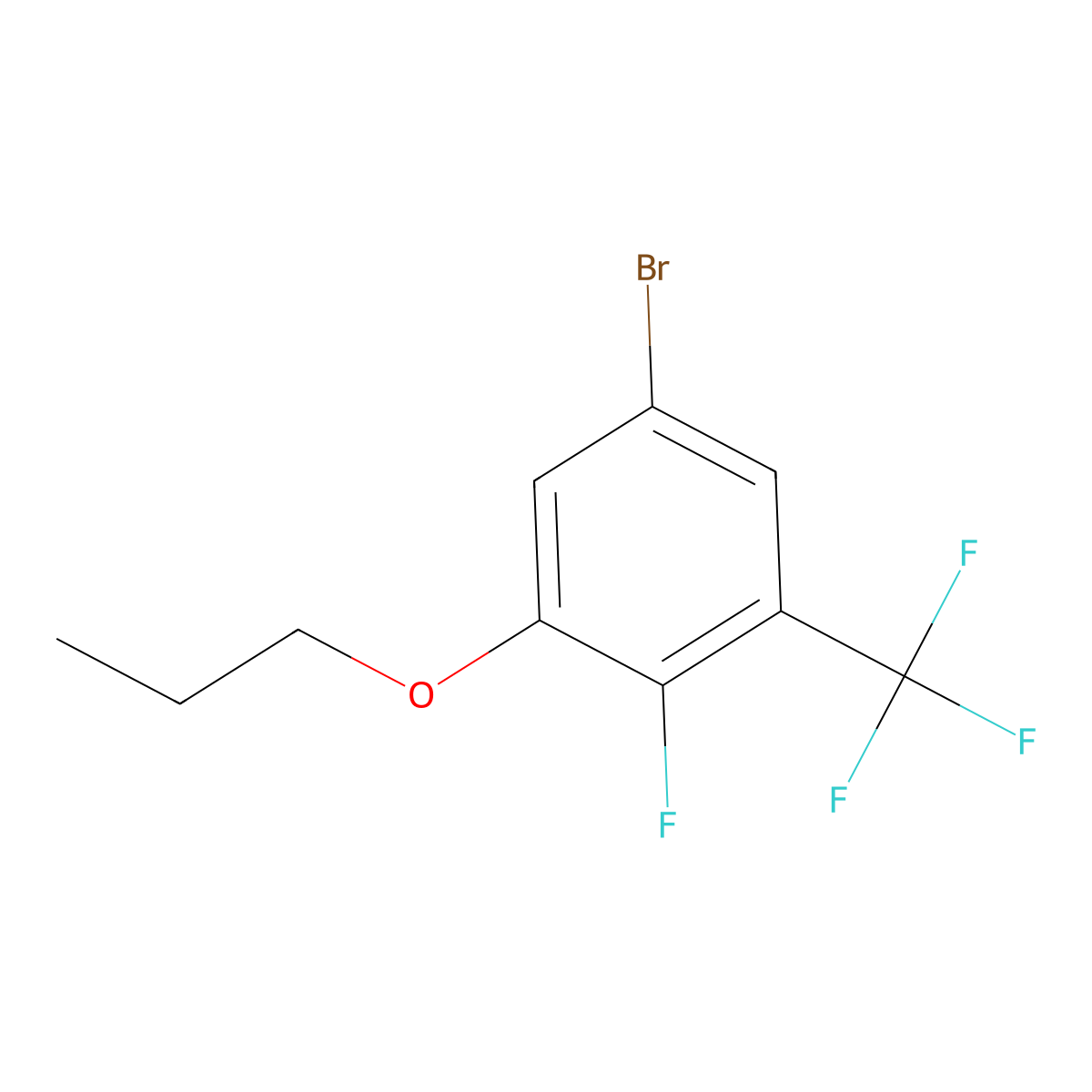 5-Bromo-2-fluoro-1-propoxy-3-(trifluoromethyl)benzene molecular structure, CAS 1881332-67-7