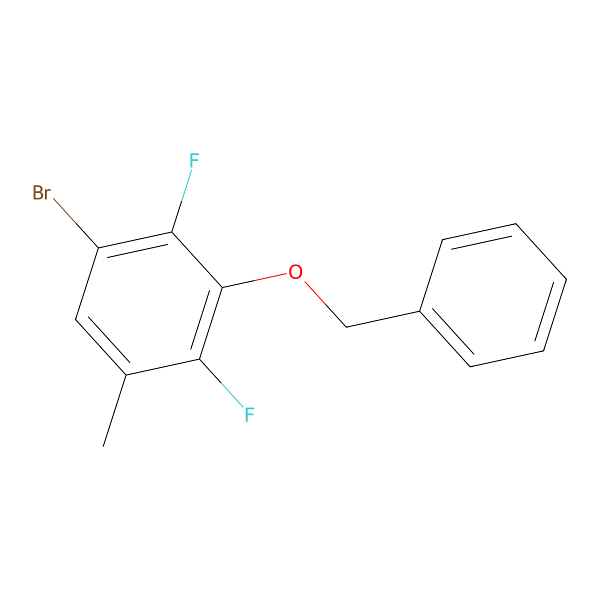 3-(Benzyloxy)-1-bromo-2,4-difluoro-5-methylbenzene molecular structure, CAS 1881332-68-8
