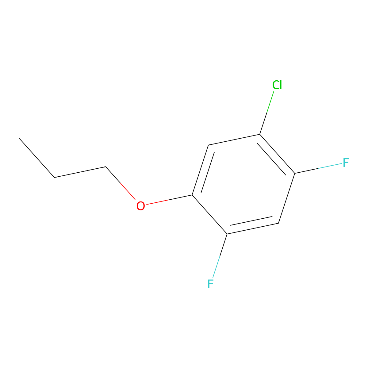 1-Chloro-2,4-difluoro-5-propoxybenzene molecular structure, CAS 1881332-77-9
