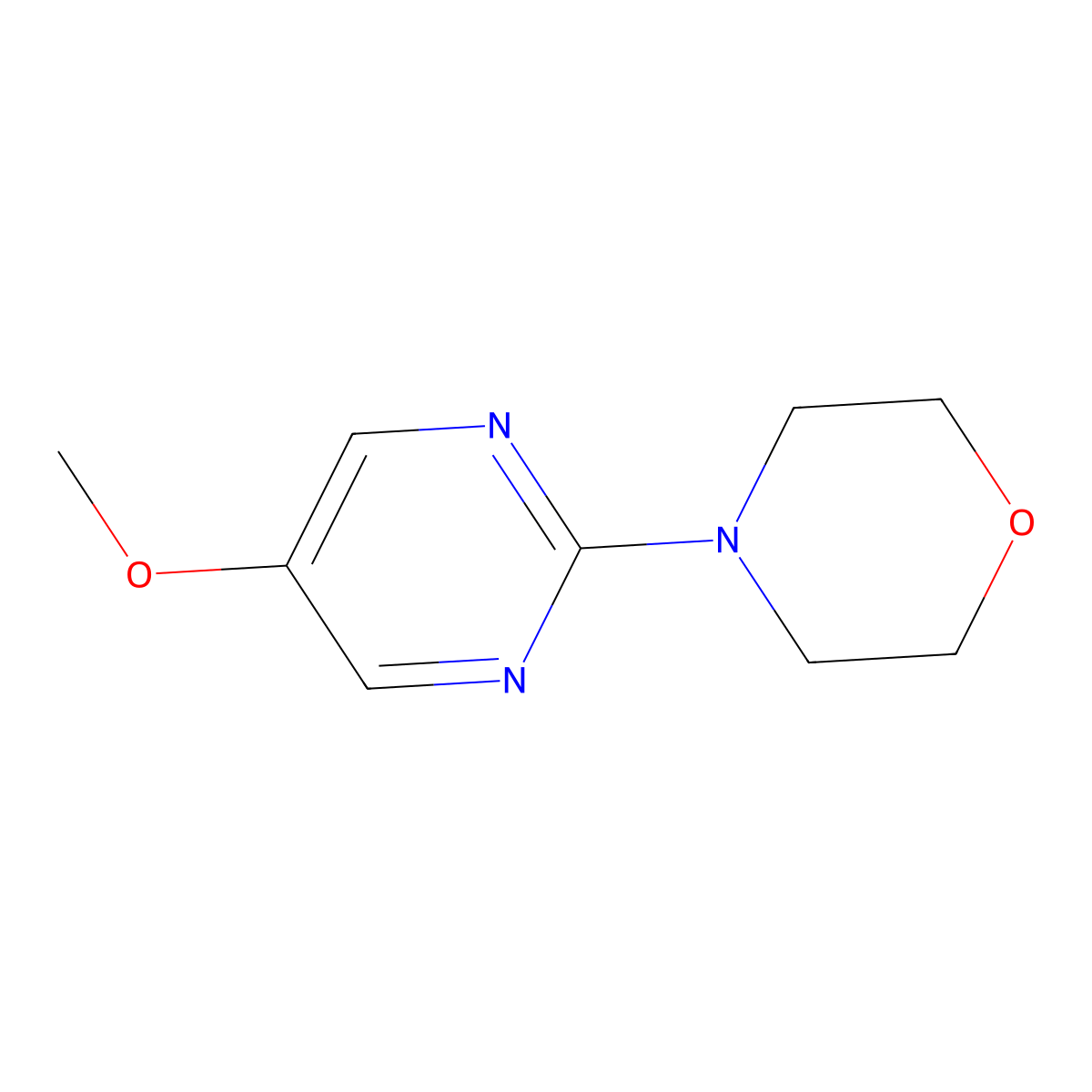 4-(5-Methoxypyrimidin-2-yl)morpholine molecular structure, CAS 1881339-26-9