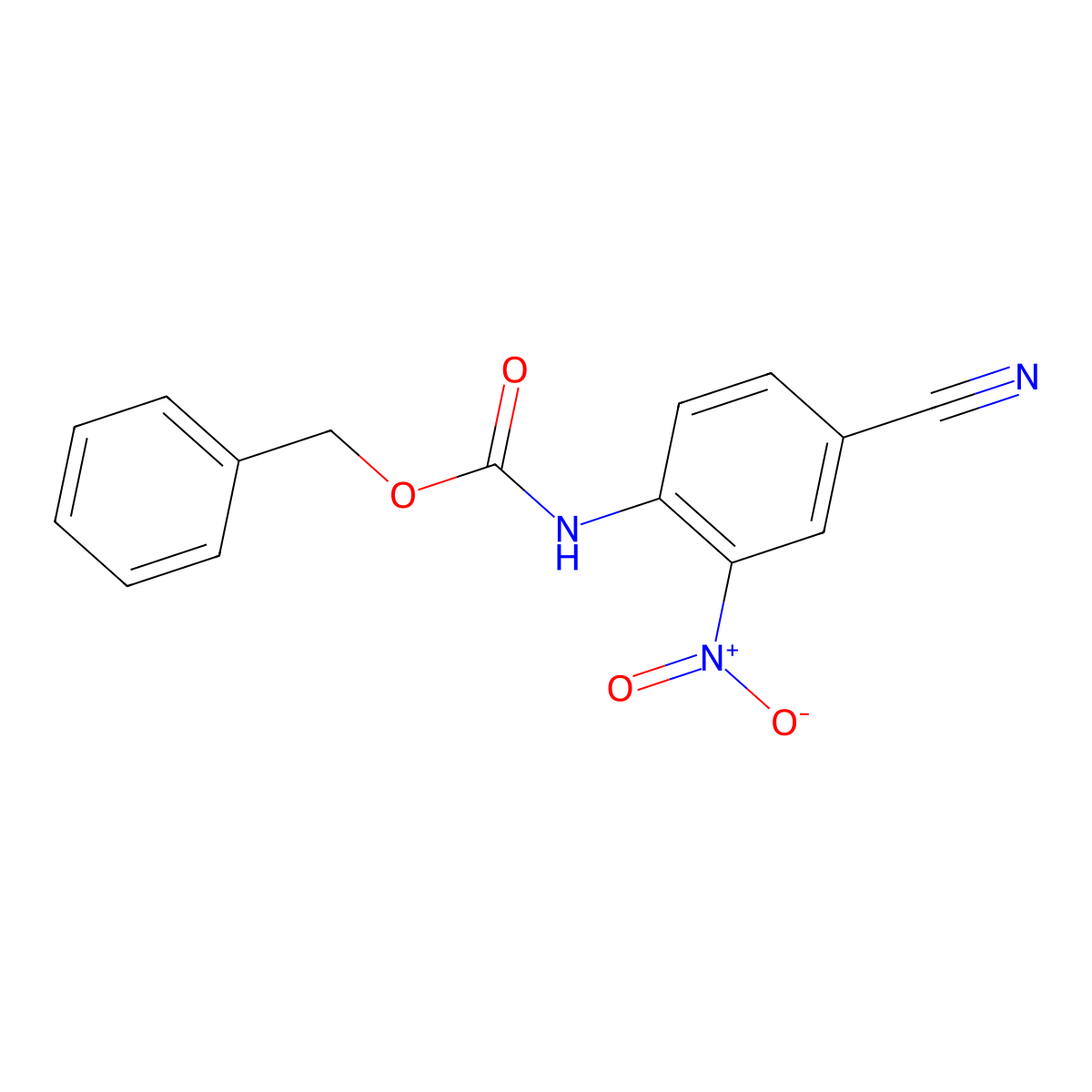 benzyl N-(4-cyano-2-nitrophenyl)carbamate molecular structure, CAS 1881358-68-4