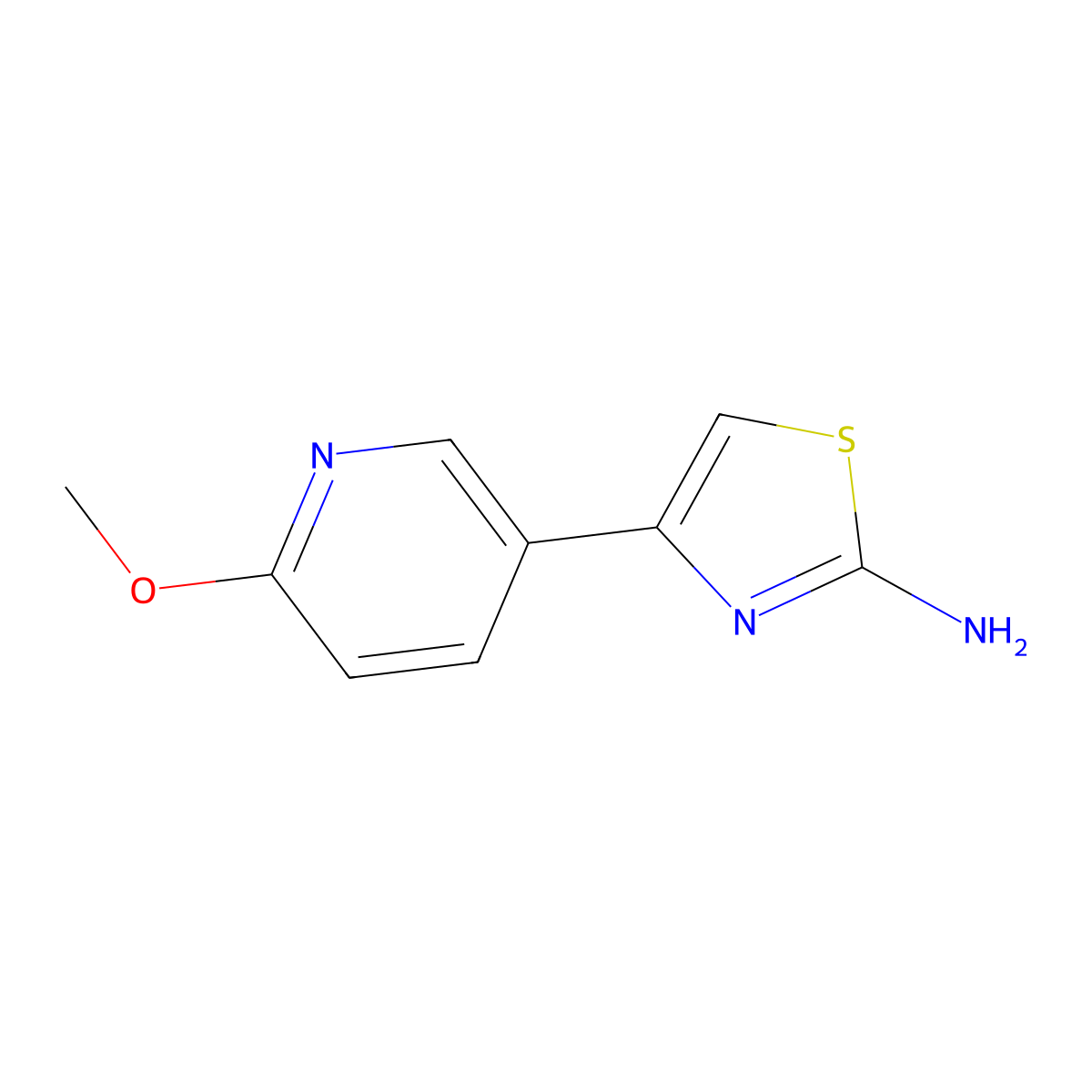 4-(6-Methoxypyridin-3-yl)-1,3-thiazol-2-amine molecular structure, CAS 1881366-85-3