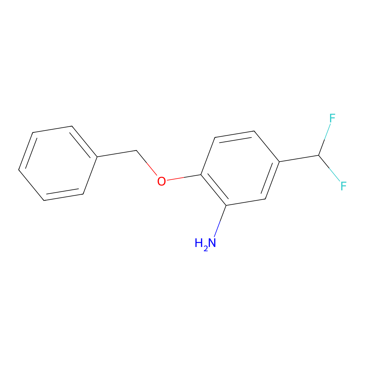 2-(Benzyloxy)-5-(difluoromethyl)aniline molecular structure, CAS 1881375-71-8