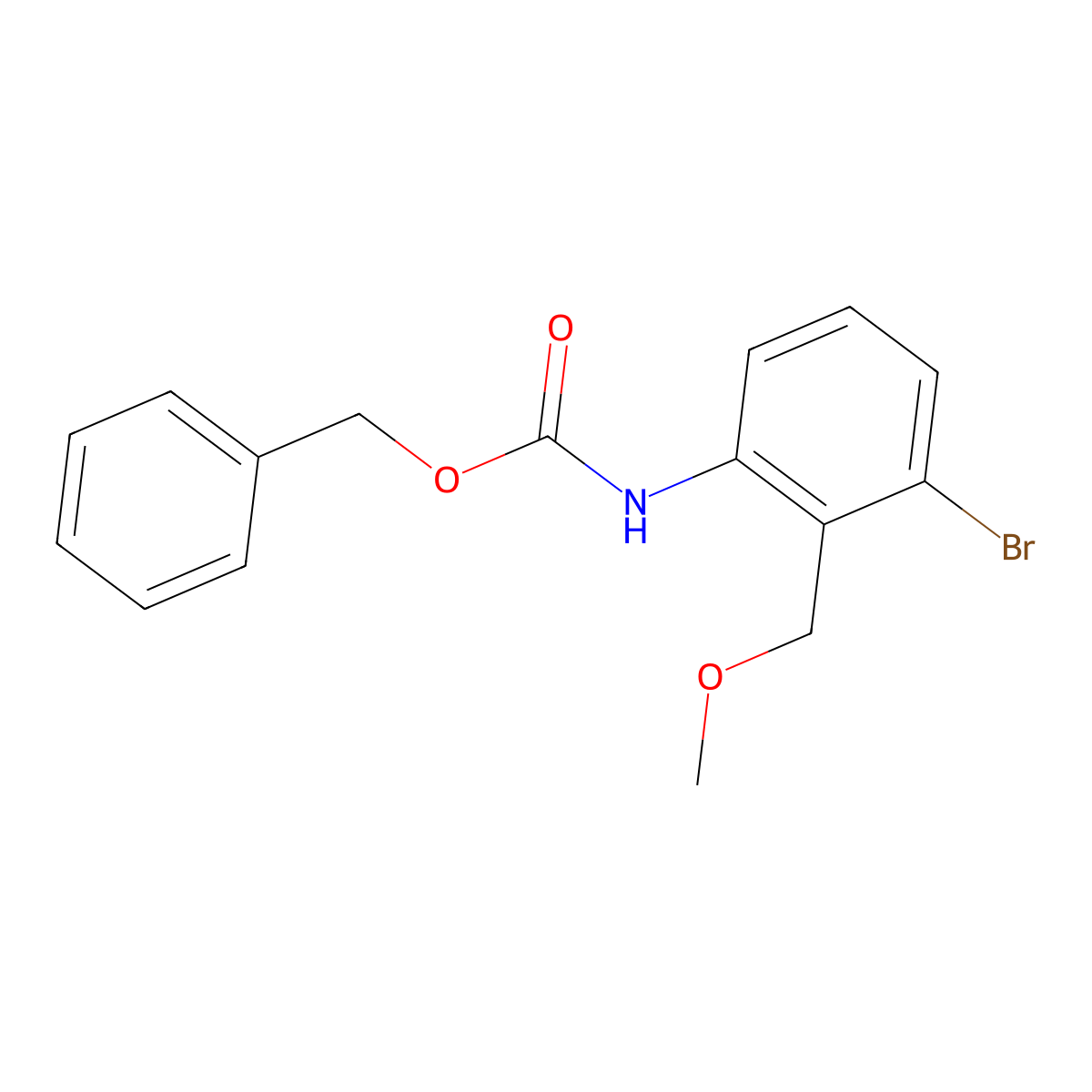 benzyl N-[3-bromo-2-(methoxymethyl)phenyl]carbamate molecular structure, CAS 1881395-52-3
