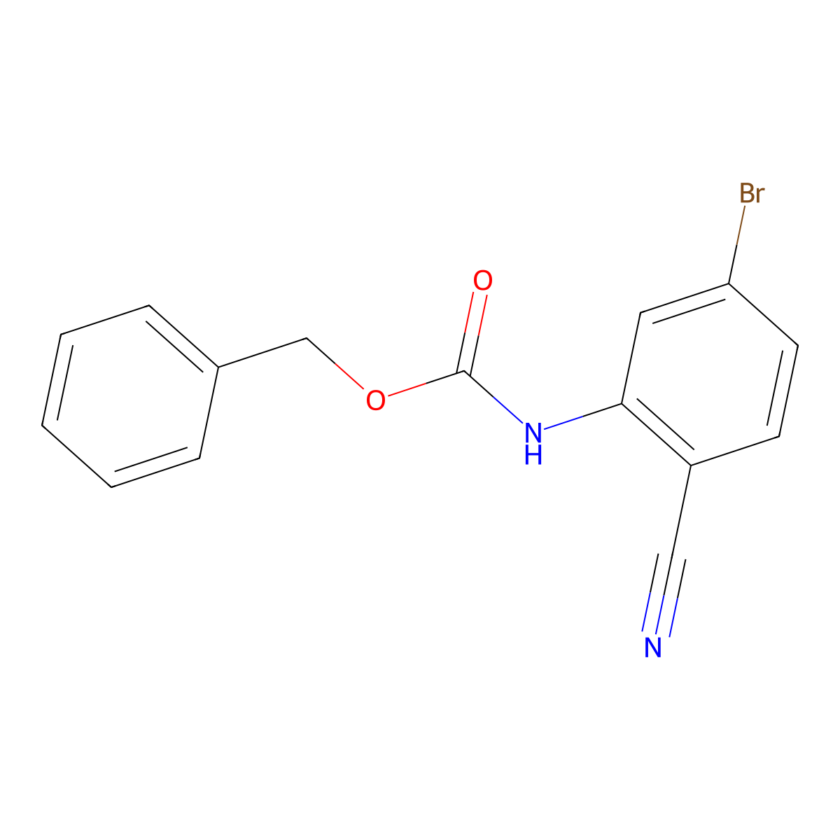 benzyl N-(5-bromo-2-cyanophenyl)carbamate molecular structure, CAS 1881398-60-2