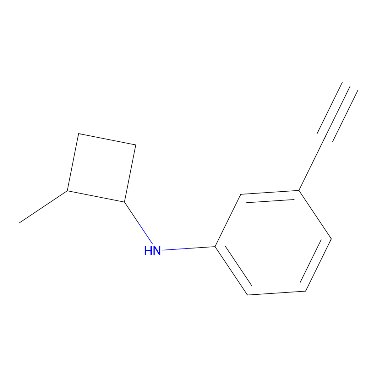 3-ethynyl-N-(2-methylcyclobutyl)aniline molecular structure, CAS 1881410-41-8