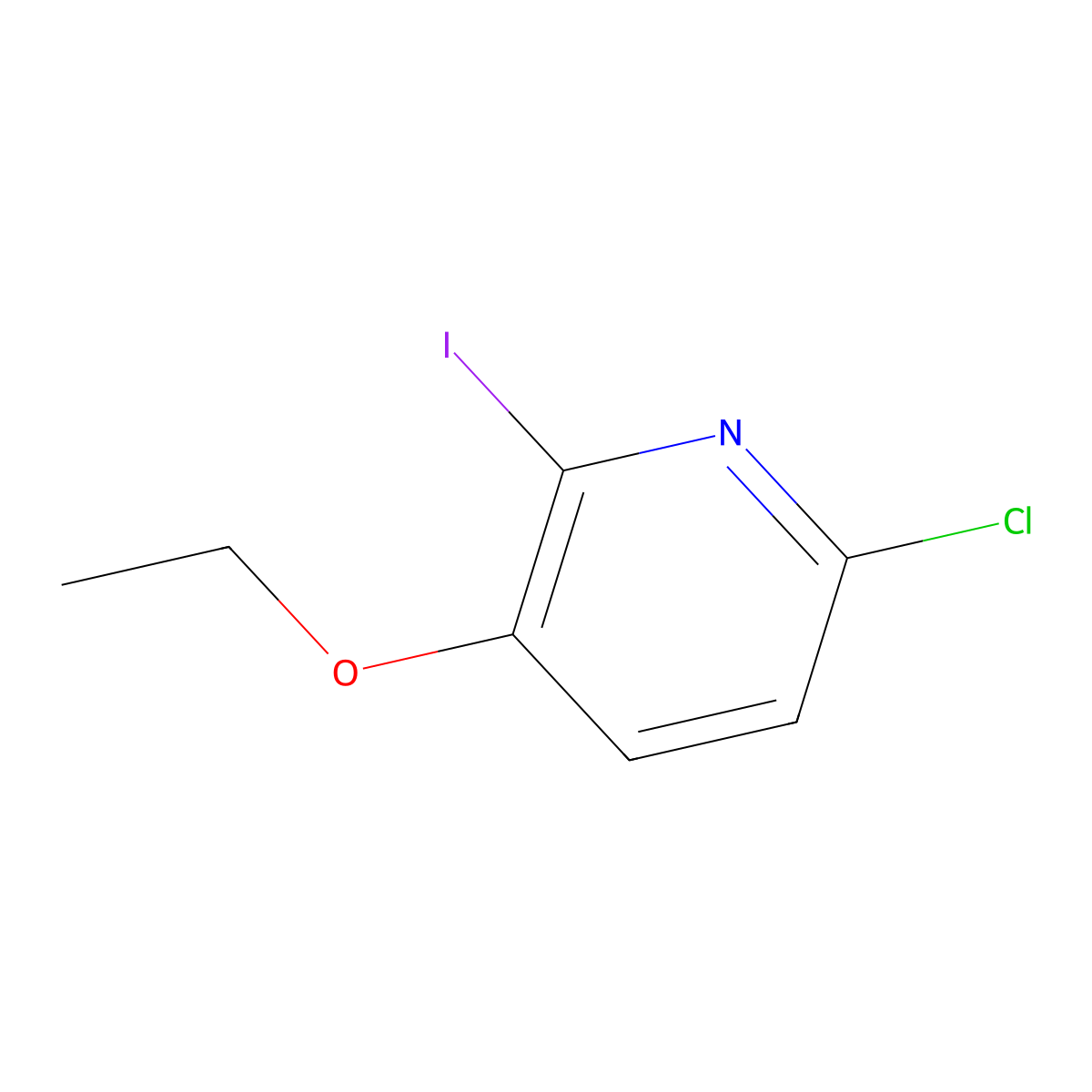 6-Chloro-3-ethoxy-2-iodopyridine molecular structure, CAS 1881463-83-7