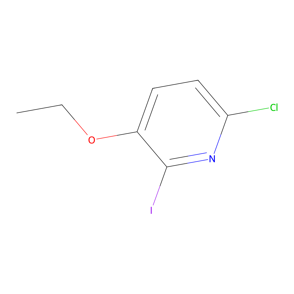 6-Chloro-3-ethoxy-2-iodopyridine molecular structure, CAS 1881463-83-7