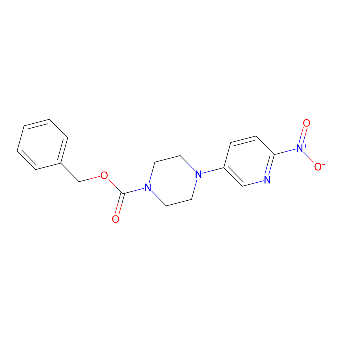 Benzyl 4-(6-nitropyridin-3-yl)piperazine-1-carboxylate molecular structure, CAS 1881475-81-5