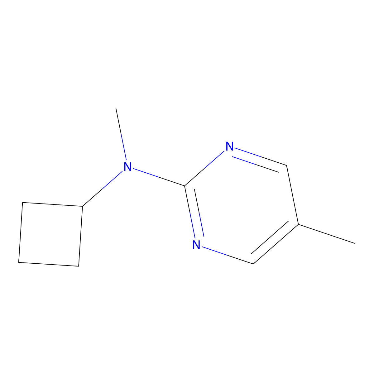 N-Cyclobutyl-N,5-dimethylpyrimidin-2-amine molecular structure, CAS 1881498-23-2