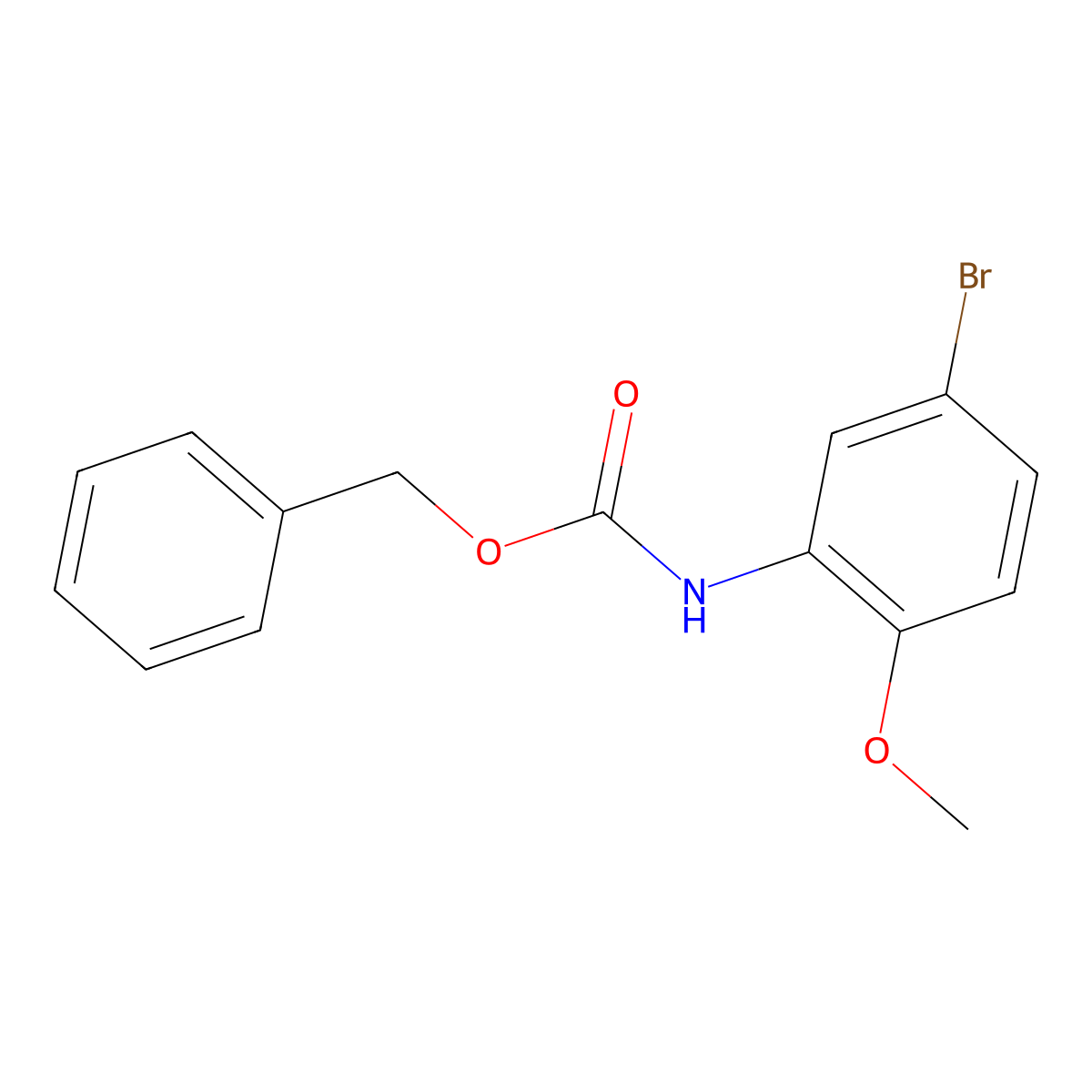 benzyl N-(5-bromo-2-methoxyphenyl)carbamate molecular structure, CAS 1881505-56-1