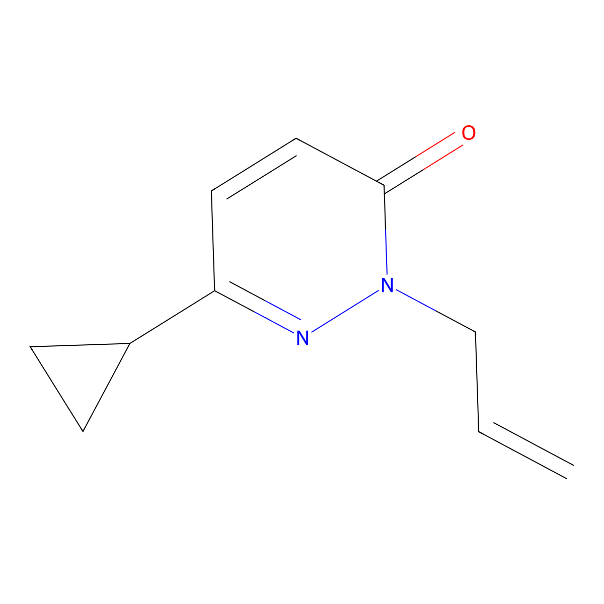 6-Cyclopropyl-2-(prop-2-en-1-yl)-2,3-dihydropyridazin-3-one molecular structure, CAS 1881508-47-9