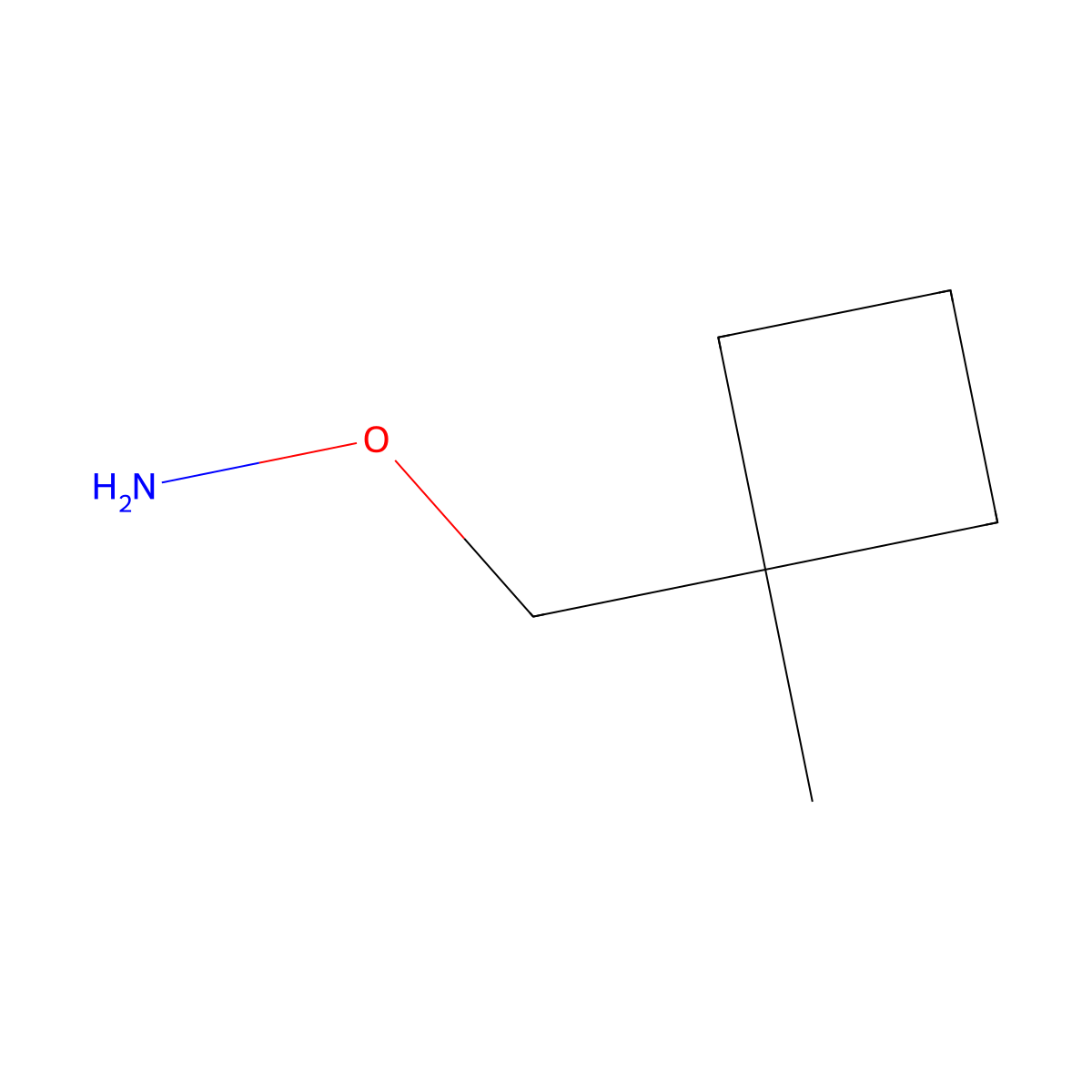 O-[(1-methylcyclobutyl)methyl]hydroxylamine molecular structure, CAS 1881542-13-7