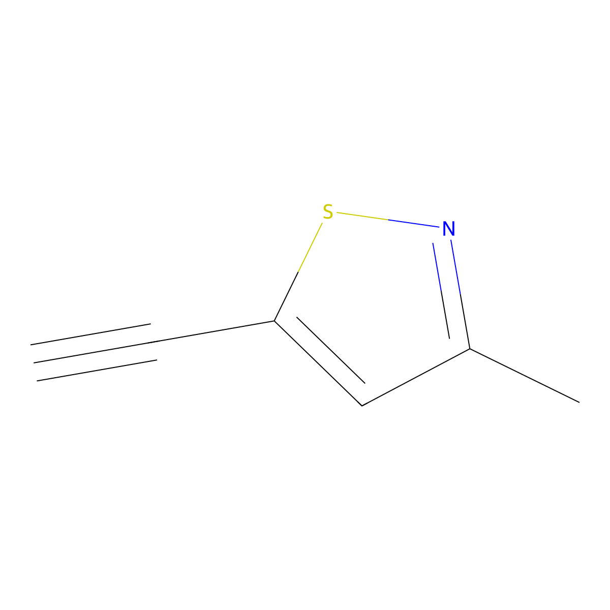 5-Ethynyl-3-methyl-1,2-thiazole molecular structure, CAS 1881560-78-6