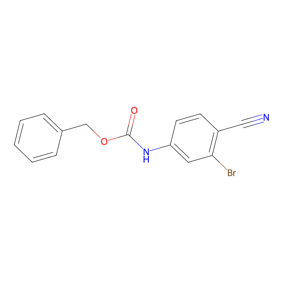benzyl N-(3-bromo-4-cyanophenyl)carbamate molecular structure, CAS 1881590-61-9