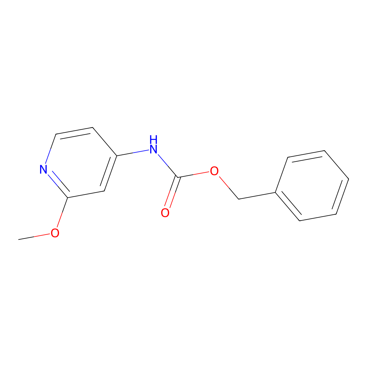 benzyl N-(2-methoxypyridin-4-yl)carbamate molecular structure, CAS 1881590-69-7