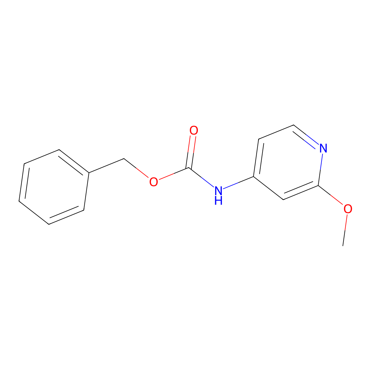 benzyl N-(2-methoxypyridin-4-yl)carbamate molecular structure, CAS 1881590-69-7
