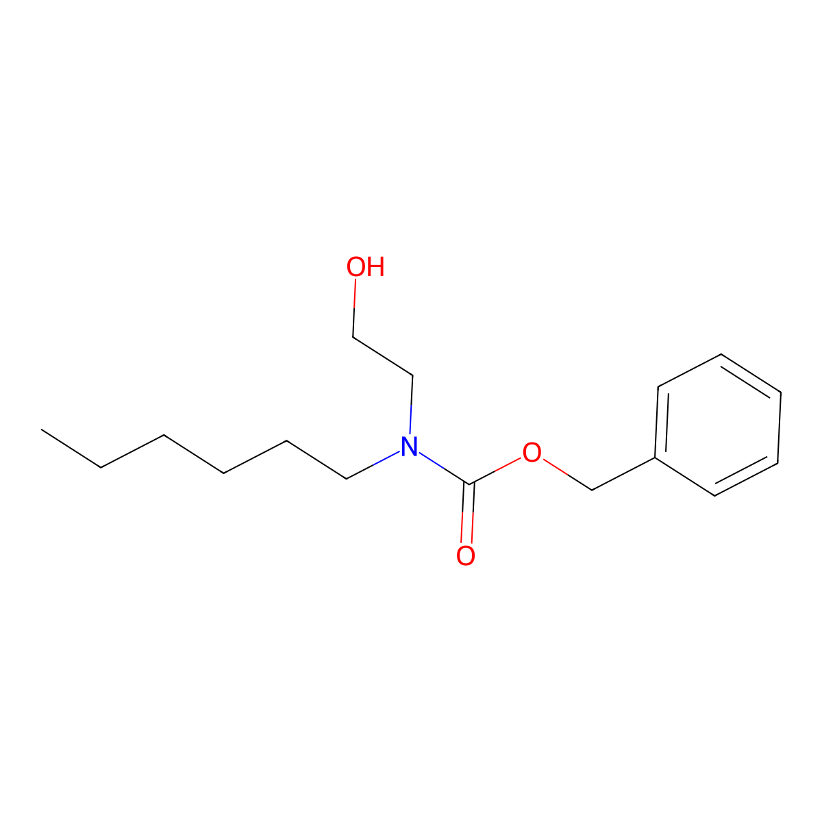 benzyl N-hexyl-N-(2-hydroxyethyl)carbamate molecular structure, CAS 1881594-11-1