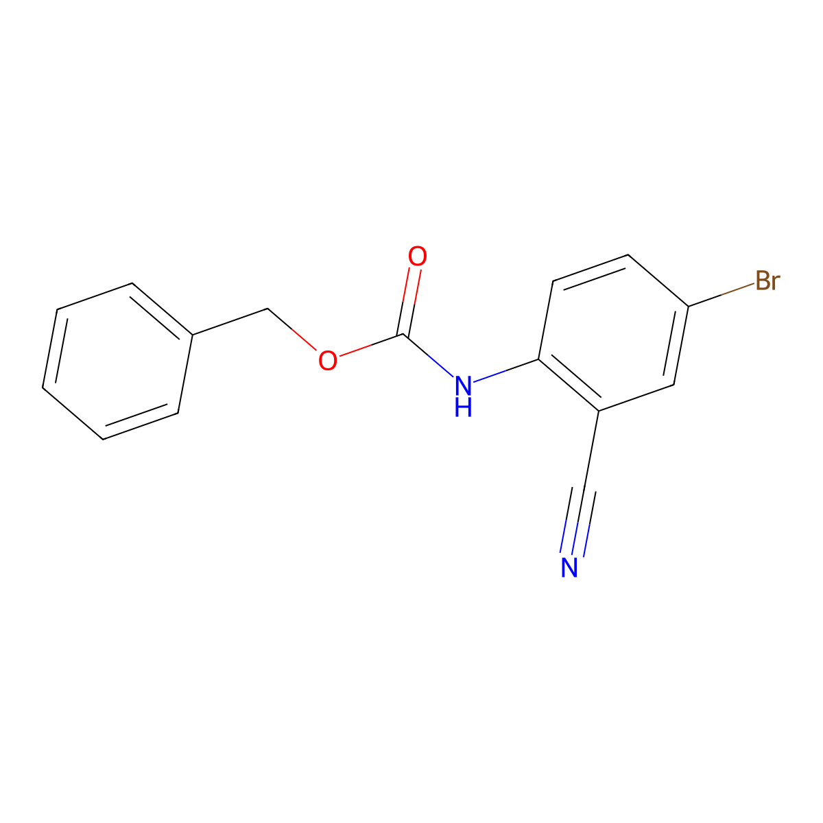 benzyl N-(4-bromo-2-cyanophenyl)carbamate molecular structure, CAS 1881618-57-0