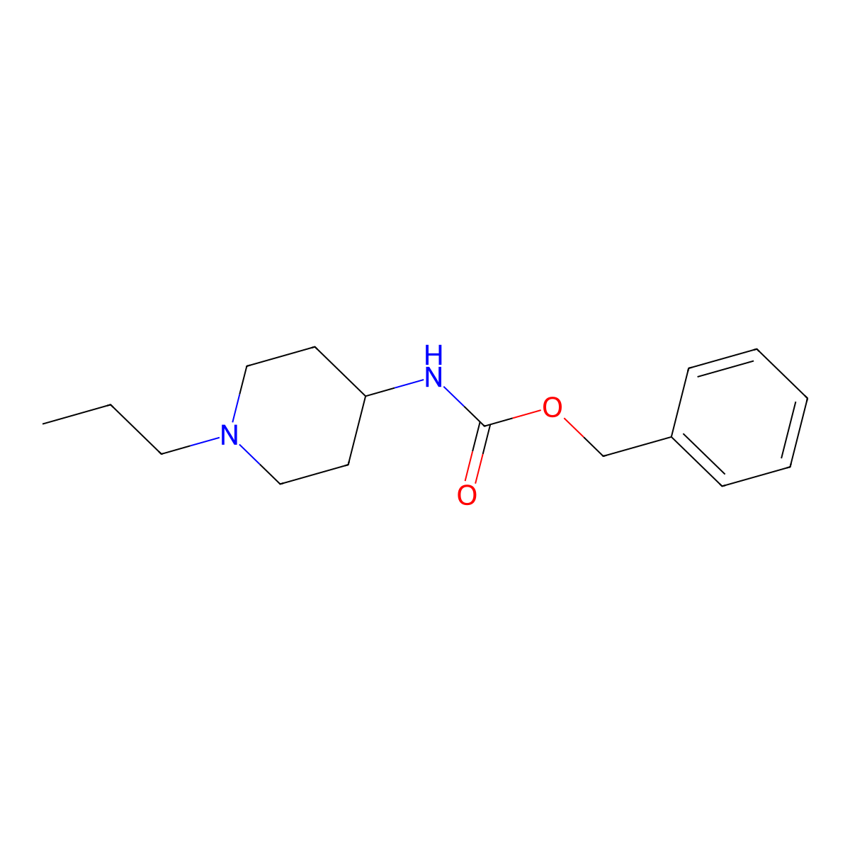 benzyl N-(1-propylpiperidin-4-yl)carbamate molecular structure, CAS 1881655-33-9