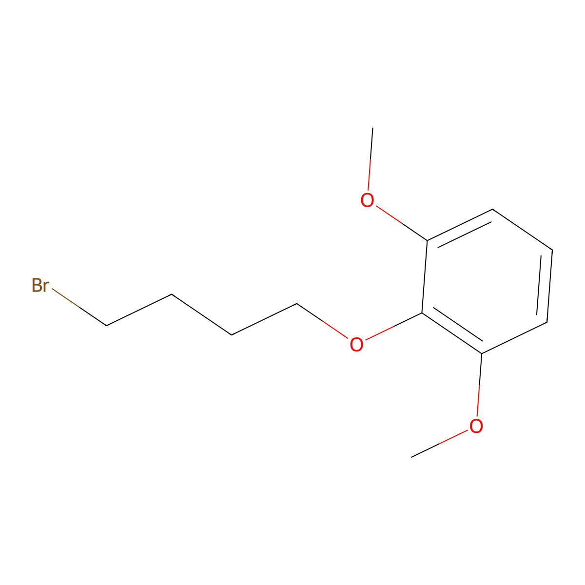 2-(4-Bromobutoxy)-1,3-dimethoxybenzene molecular structure, CAS 188174-51-8