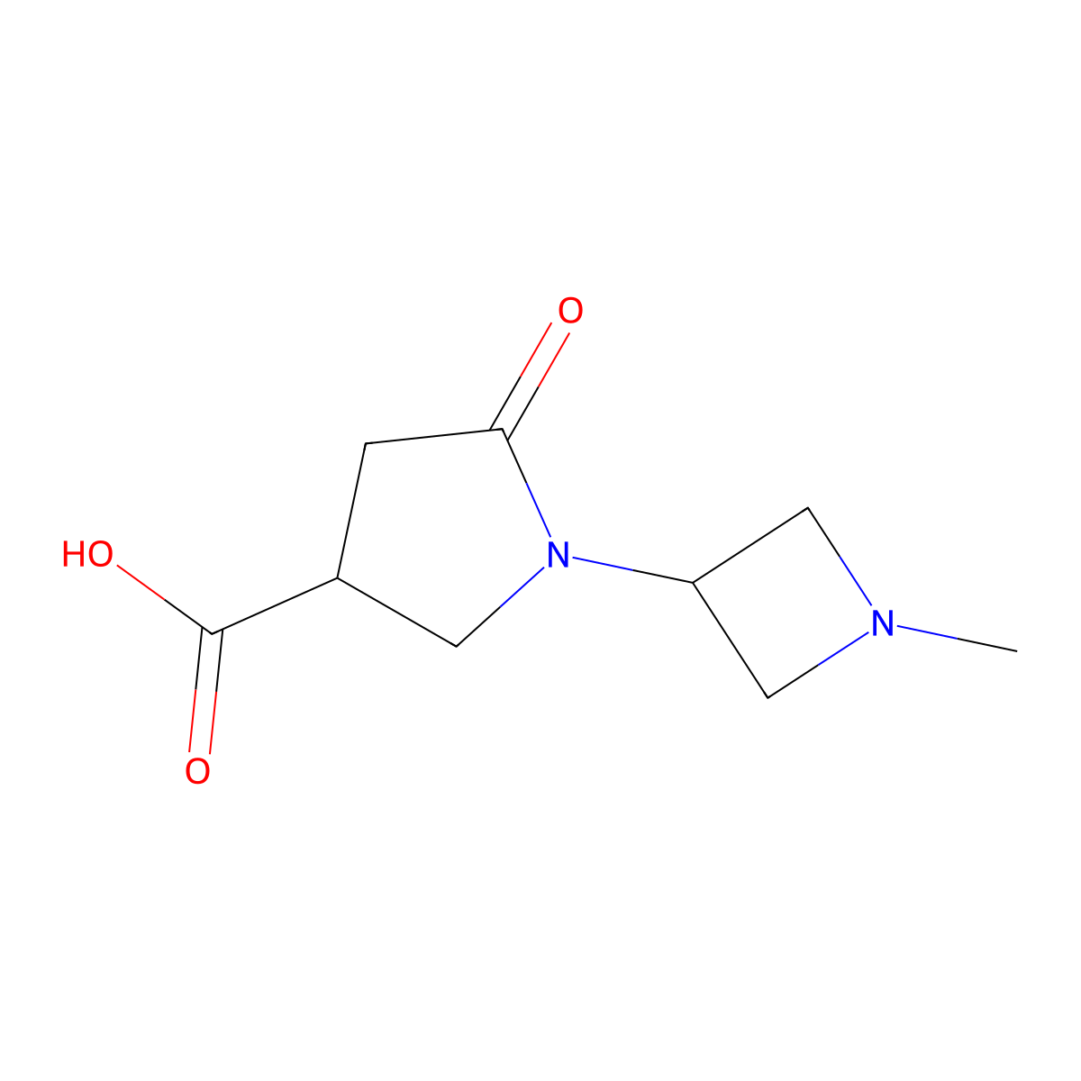 1-(1-Methylazetidin-3-yl)-5-oxopyrrolidine-3-carboxylic acid molecular structure, CAS 1881756-67-7