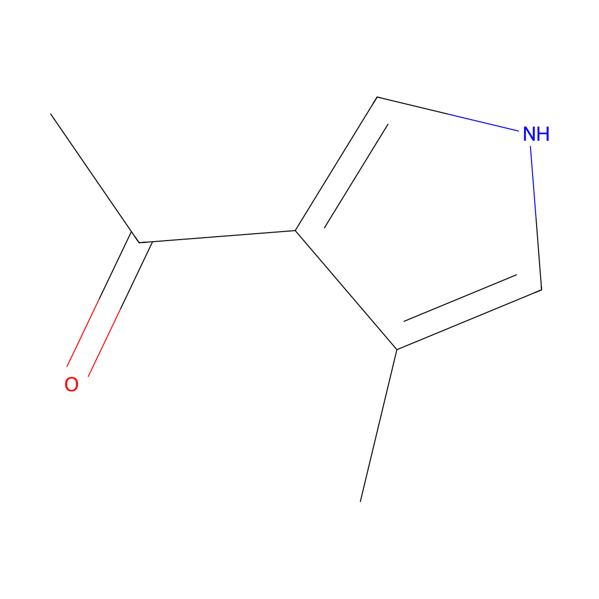 1-(4-methyl-1H-pyrrol-3-yl)ethanone molecular structure, CAS 18818-30-9